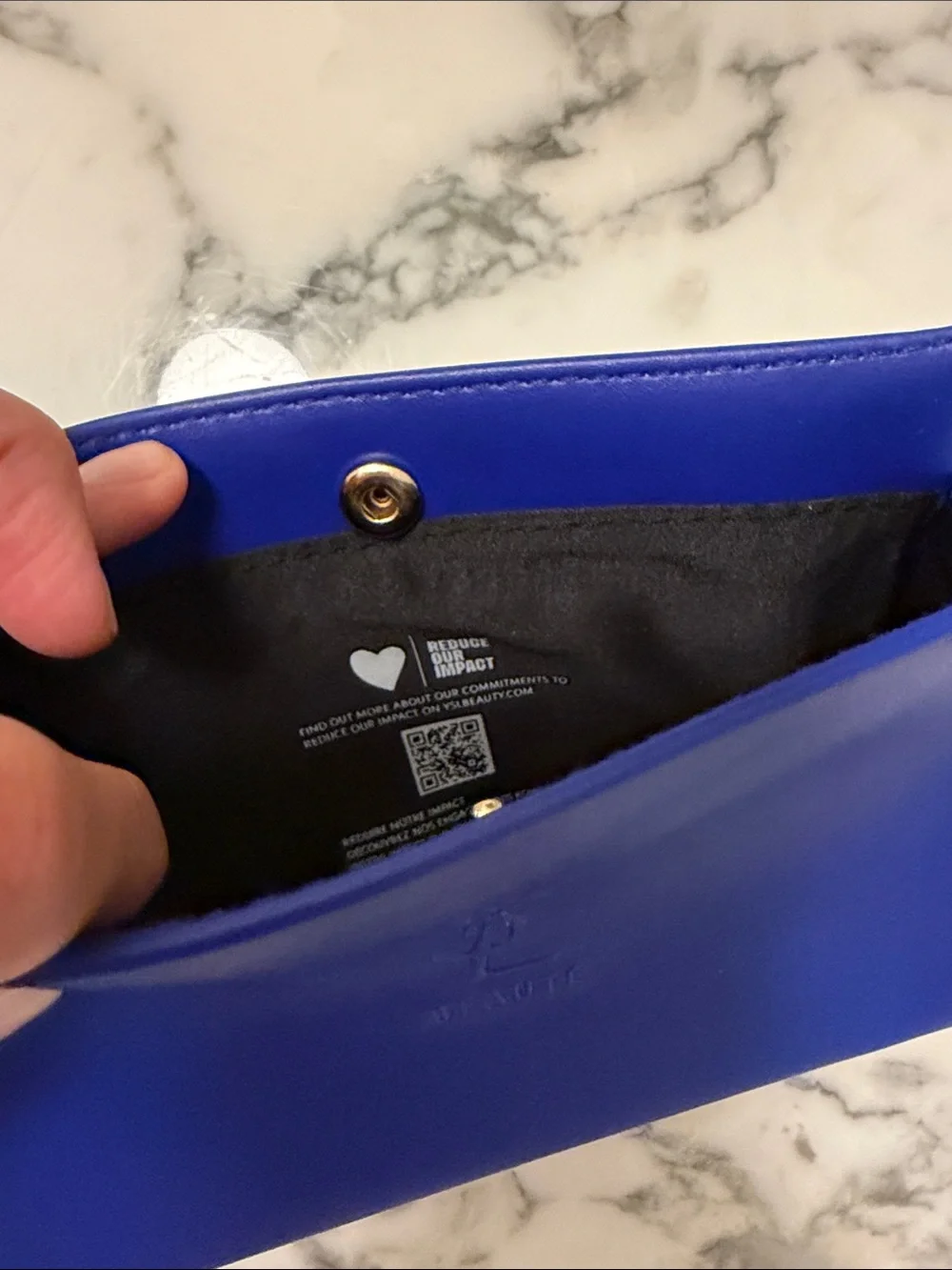 Yves Saint Laurent Cobalt Blue Pouch